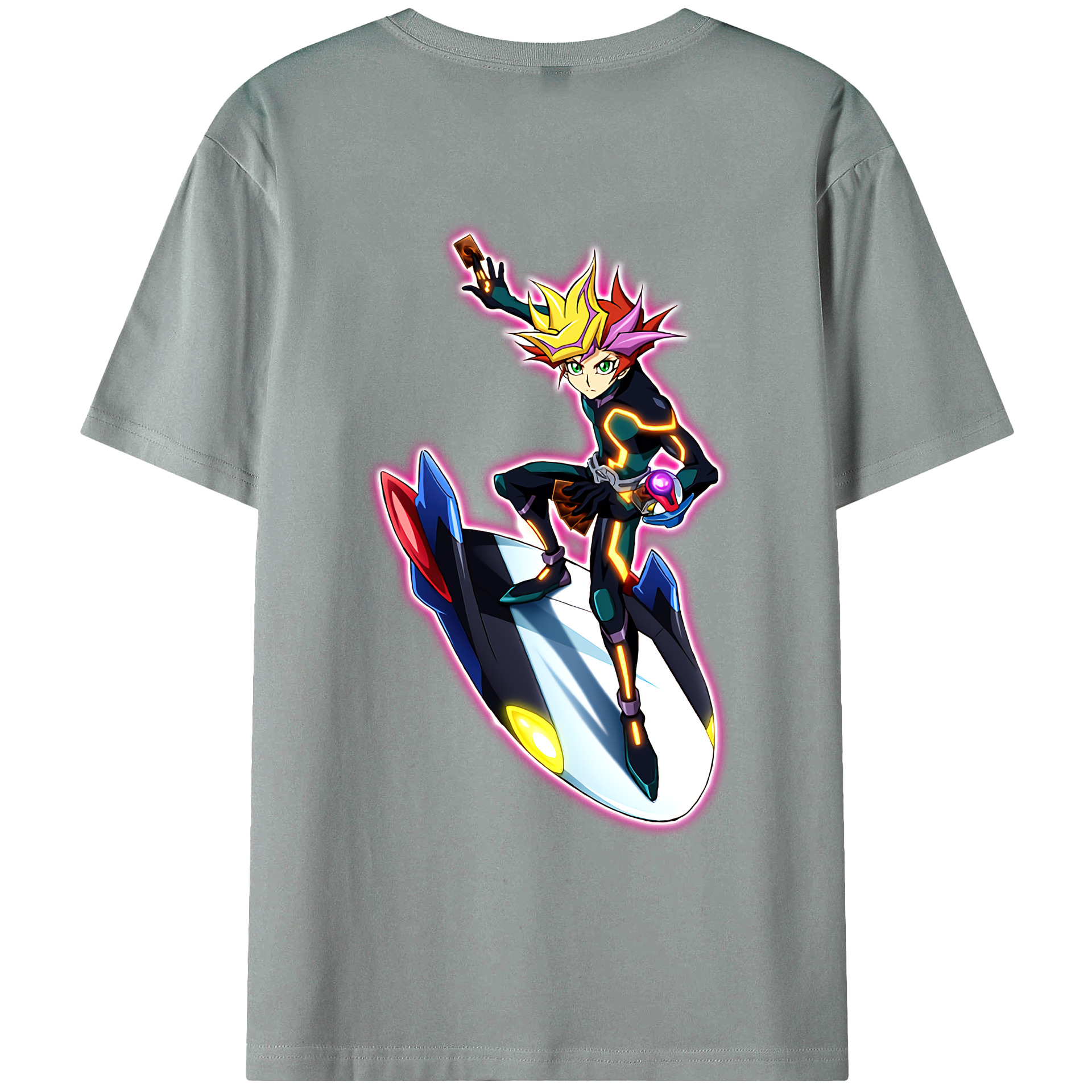 （画像用） 遊☆戯☆王 Yu-Gi-Oh! 綿100％ メンズ半袖Tシャツ（バックプリント） 通気性